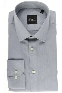 Venti Modern Fit Hemd Grau, Einfarbig