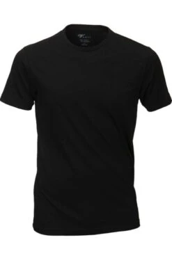Venti T-Shirt Rundhals Doppelpack Schwarz,Einfarbig