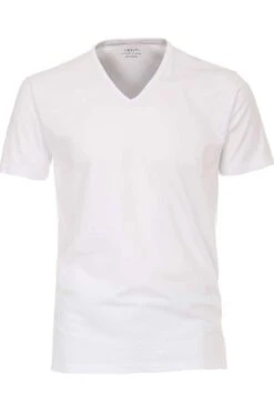 Venti T-Shirt V-Ausschnitt Doppelpack Weiss,Einfarbig