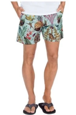 TRIGEMA Comfort Fit Kurze Hose Mint, Gestreift