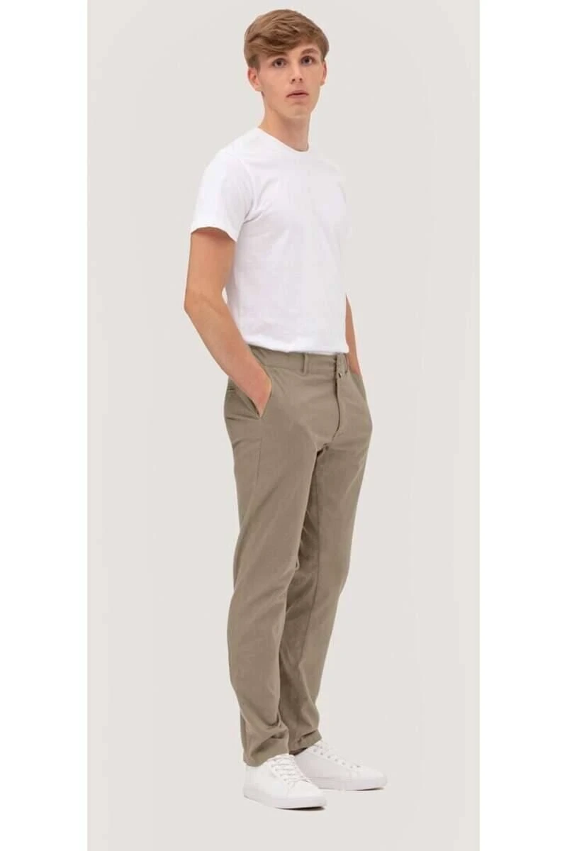 HAKRO Regular Fit Herren Chino Khaki,Einfarbig 4 HAKRO Regular Fit Herren Chino Khaki,Einfarbig – Bild 2