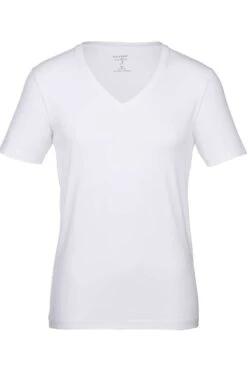OLYMP Level FiveBody Fit T-Shirt V-Ausschnitt Weiss,Einfarbig