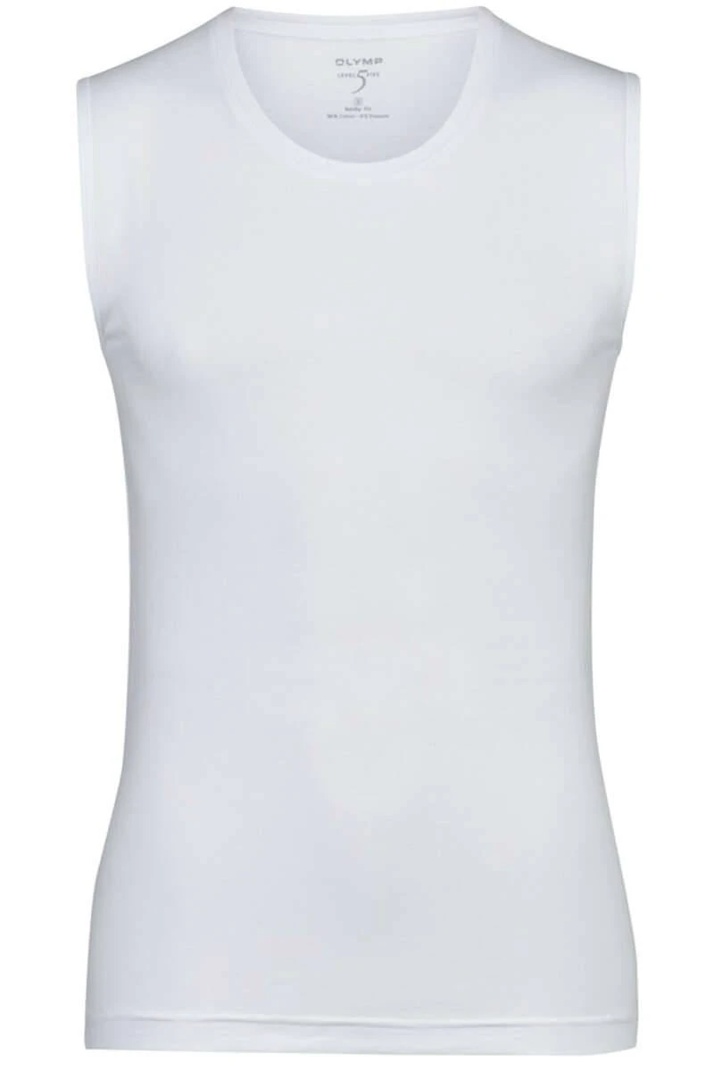 OLYMP Level FiveBody Fit T-Shirt Rundhals Weiss,Einfarbig 3 OLYMP Level FiveBody Fit T-Shirt Rundhals Weiss,Einfarbig