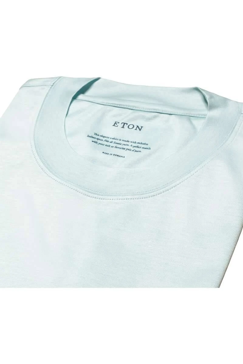 ETON Classic Fit T-Shirt Rundhals Hellblau,Einfarbig 4 ETON Classic Fit T-Shirt Rundhals Hellblau,Einfarbig – Bild 2