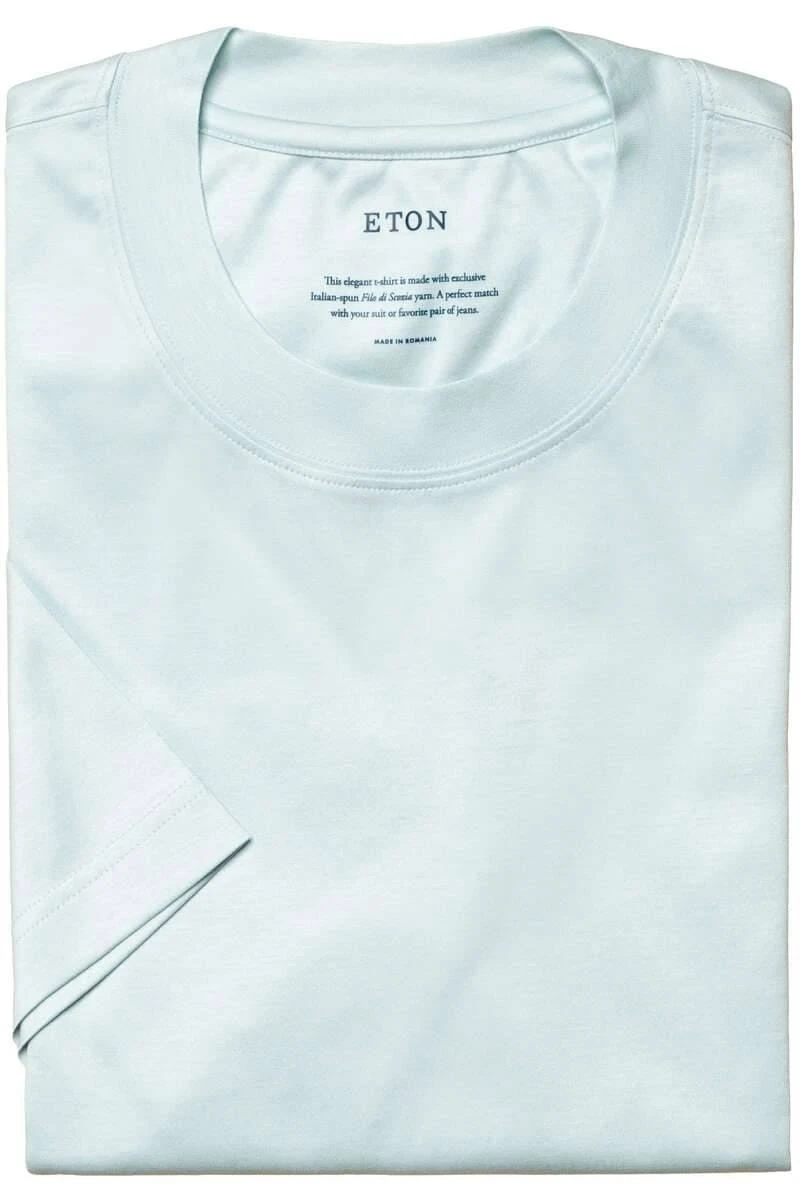 ETON Classic Fit T-Shirt Rundhals Hellblau,Einfarbig 6 ETON Classic Fit T-Shirt Rundhals Hellblau,Einfarbig – Bild 4