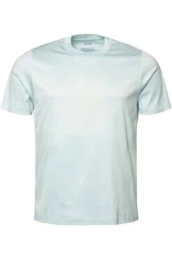 ETON Classic Fit T-Shirt Rundhals Hellblau,Einfarbig