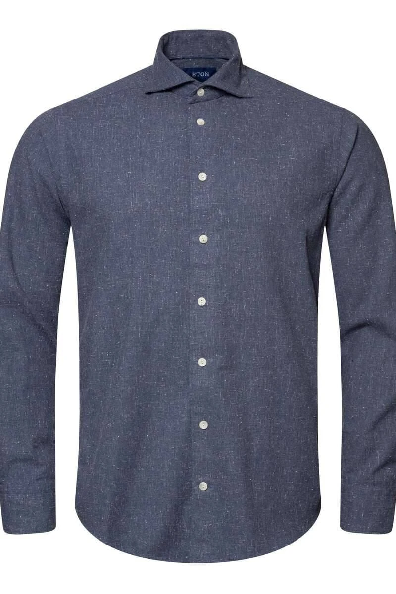 ETON Contemporary Fit Hemd Dunkelblau, Einfarbig 5 ETON Contemporary Fit Hemd Dunkelblau, Einfarbig – Bild 3