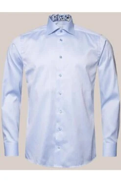 ETON Slim Fit Hemd Hellblau, Einfarbig