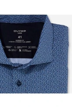 OLYMP Luxor 24/Seven Dynamic Flex Modern Fit Jerseyhemd Marine, Gemustert -Bekleidung Rabatt Serie 1223 32 18 1 800P4S0EBd9IXfnI 1200x1200