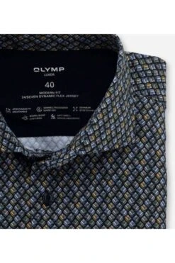 OLYMP Luxor 24/Seven Modern Fit Jerseyhemd Oliv/blau, Gemustert -Bekleidung Rabatt Serie 1226 24 47 1 800pM5tRjqxLMIRK 1200x1200