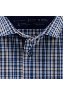 OLYMP Luxor 24/Seven Dynamic Flex Modern Fit Hemd Blau/braun, Kariert -Bekleidung Rabatt Serie 1244 34 22 3 800 1200x1200