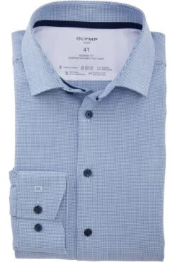 OLYMP Luxor 24/Seven Dynamic Flex Modern Fit Hemd Royal/weiss, Faux-uni