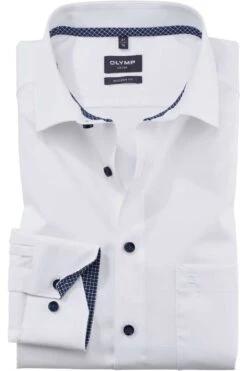 Bekleidung Rabatt Serie 45 OLYMP Luxor Modern Fit Hemd Weiss, Einfarbig
