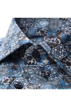 OLYMP Luxor Modern Fit Hemd Blau/braun/weiss, Gemustert -Bekleidung Rabatt Serie 1281 12 11 1 800 1200x1200