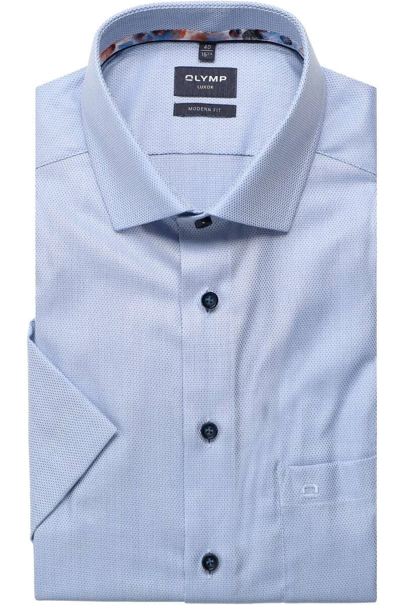 OLYMP Luxor Modern Fit Hemd Bleu/weiss, Faux-uni 3 OLYMP Luxor Modern Fit Hemd Bleu/weiss, Faux-uni