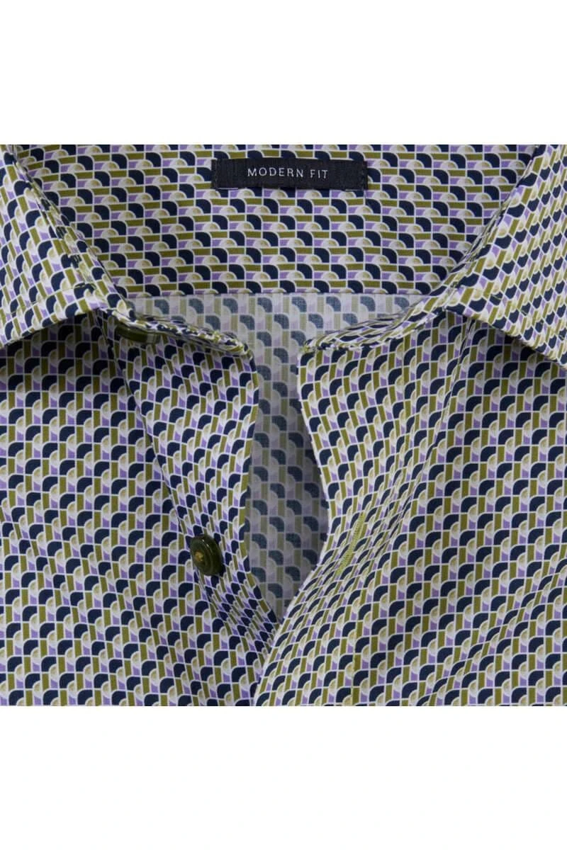 OLYMP Luxor Modern Fit Hemd Blau/grün, Gemustert 6 OLYMP Luxor Modern Fit Hemd Blau/grün, Gemustert – Bild 4