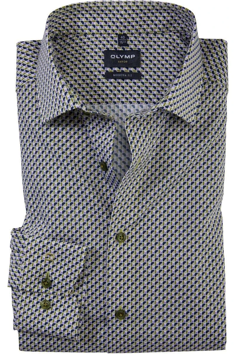 OLYMP Luxor Modern Fit Hemd Blau/grün, Gemustert 3 OLYMP Luxor Modern Fit Hemd Blau/grün, Gemustert