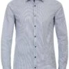 Venti Body Fit Hemd Blau, Gemustert