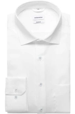 Seidensticker Regular Fit Hemd Weiss, Einfarbig