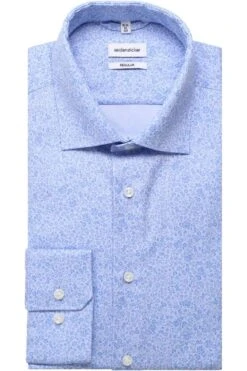 Seidensticker Regular Fit Hemd Hellblau, Gemustert