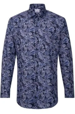 Bekleidung Rabatt Serie 33 Seidensticker Regular Fit Hemd Dunkelblau, Gemustert
