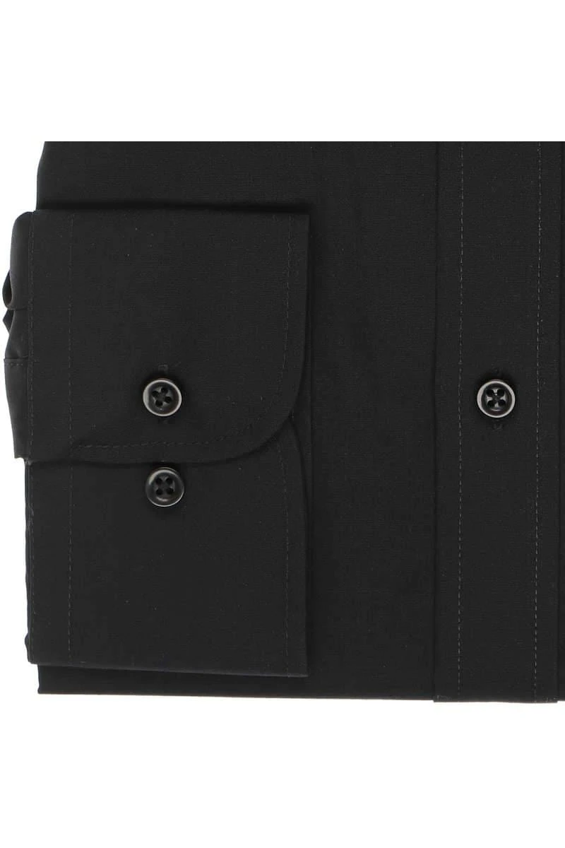 Redmond Regular Fit Hemd Schwarz, Einfarbig 8 Redmond Regular Fit Hemd Schwarz, Einfarbig – Bild 6