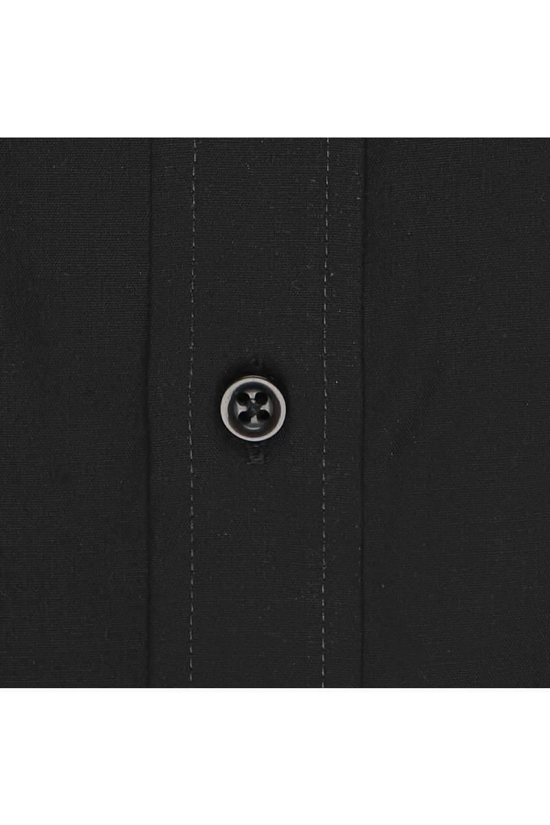 Redmond Regular Fit Hemd Schwarz, Einfarbig 9 Redmond Regular Fit Hemd Schwarz, Einfarbig – Bild 7