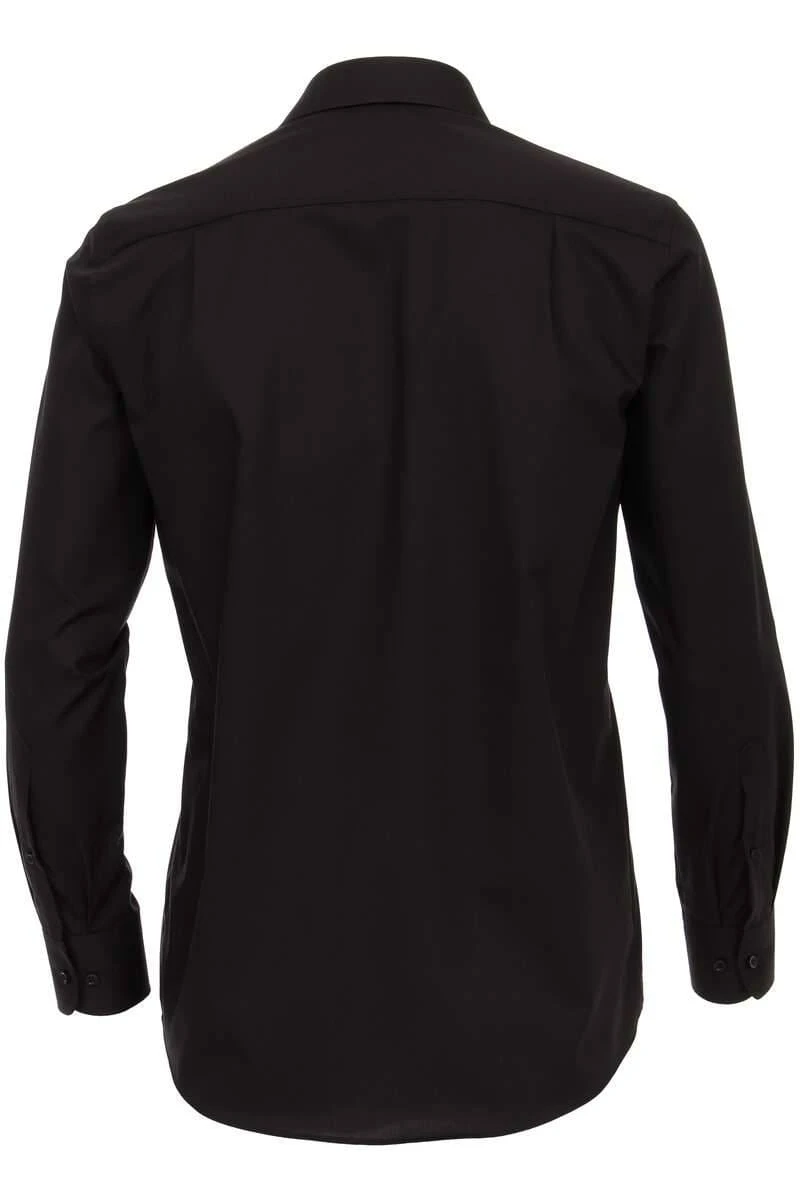 Redmond Regular Fit Hemd Schwarz, Einfarbig 6 Redmond Regular Fit Hemd Schwarz, Einfarbig – Bild 4