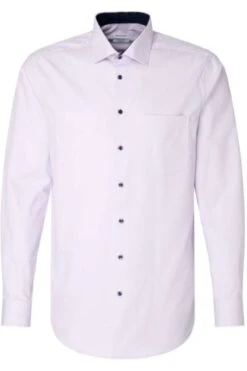 Seidensticker Regular Fit Hemd Flieder, Gestreift