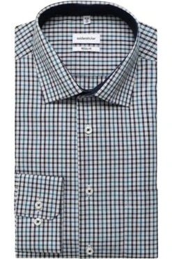 Seidensticker Regular Fit Hemd Türkis, Kariert