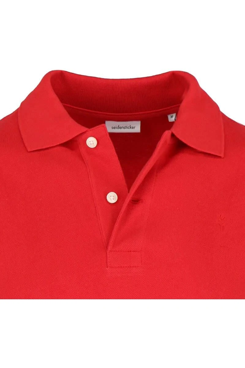 Seidensticker Regular Fit Poloshirt Rot, Einfarbig 4 Seidensticker Regular Fit Poloshirt Rot, Einfarbig – Bild 2