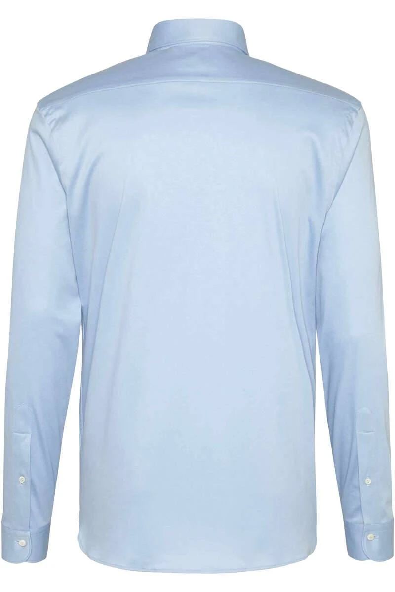 Van Laack Meisterwerk Tailor Fit Jerseyhemd Hellblau, Einfarbig 6 Van Laack Meisterwerk Tailor Fit Jerseyhemd Hellblau, Einfarbig – Bild 4