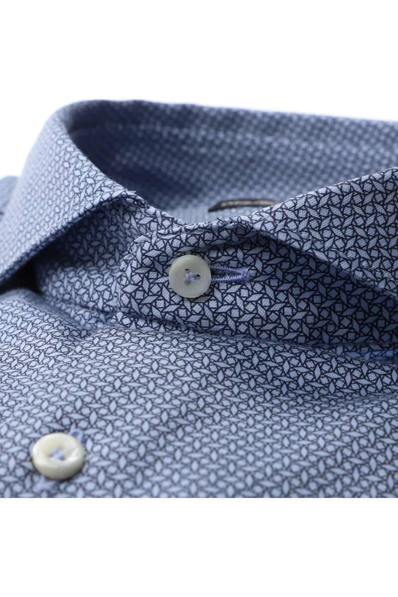 Van Laack Meisterwerk Tailor Fit Jerseyhemd Blau, Gemustert 4 Van Laack Meisterwerk Tailor Fit Jerseyhemd Blau, Gemustert – Bild 2