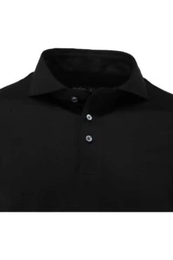 Van Laack Meisterwerk Slim Fit Longsleeve Poloshirt Schwarz, Einfarbig -Bekleidung Rabatt Serie 20 1726 UC 180031 099 4 800 1200x1200