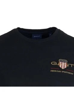 GANT Regular Fit T-Shirt Rundhals Schwarz,Einfarbig -Bekleidung Rabatt Serie 2003081 5 1 800A2CVaoWLHs5ih 1200x1200