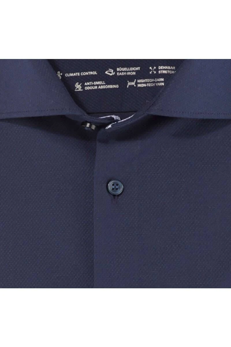 OLYMP Level Five 24/Seven Dynamic Flex Body Fit Hemd Marine, Einfarbig 6 OLYMP Level Five 24/Seven Dynamic Flex Body Fit Hemd Marine, Einfarbig – Bild 4