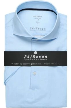 OLYMP Level Five Body Fit Poloshirt Bleu, Faux-uni