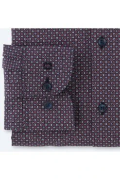 OLYMP Level Five 24/Seven Body Fit Hemd Blau/rot, Gemustert -Bekleidung Rabatt Serie 2049 24 35 5 800 1200x1200