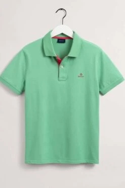 GANT Regular Fit Poloshirt Hellgrün, Einfarbig