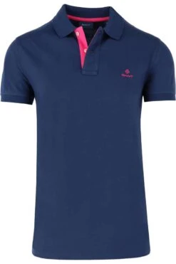 GANT Regular Fit Poloshirt Dunkelblau, Einfarbig