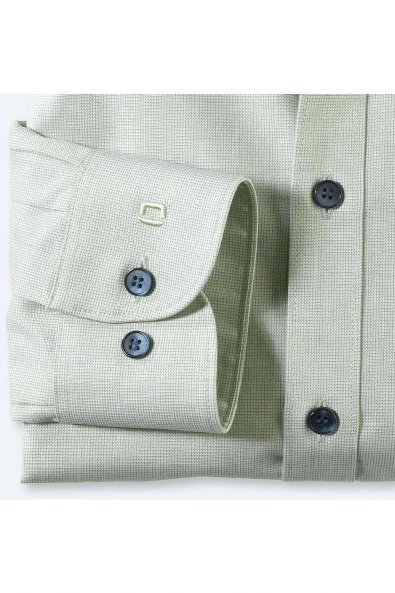 OLYMP Level Five Body Fit Hemd Grün/weiss, Strukturiert 6 OLYMP Level Five Body Fit Hemd Grün/weiss, Strukturiert – Bild 4