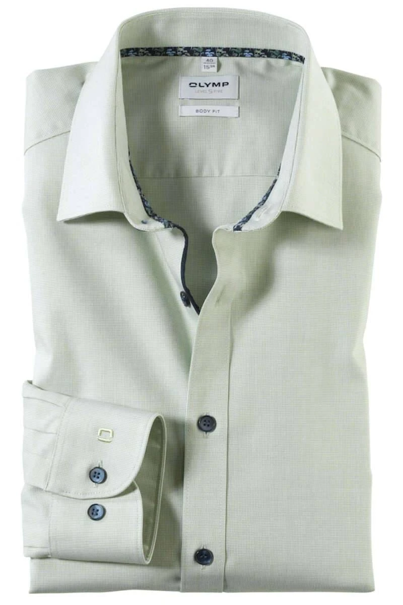 OLYMP Level Five Body Fit Hemd Grün/weiss, Strukturiert 3 OLYMP Level Five Body Fit Hemd Grün/weiss, Strukturiert