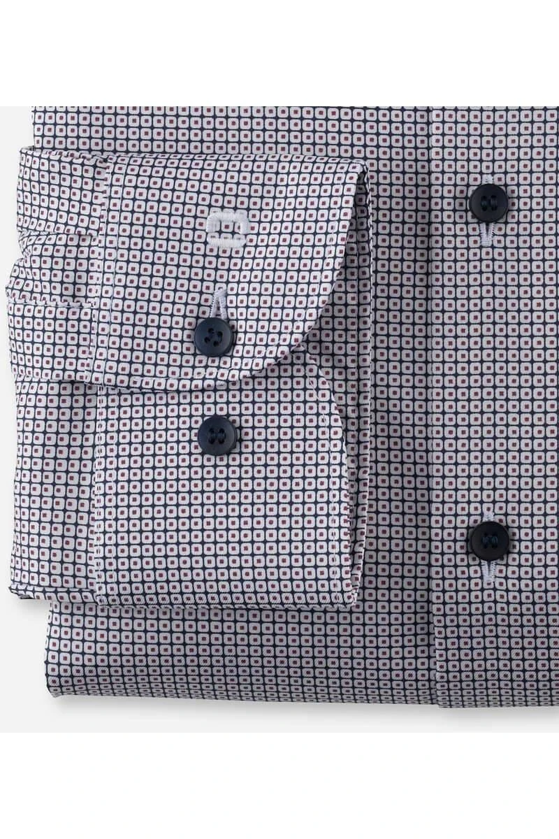 OLYMP Level Five 24/Seven Dynamic Flex Body Fit Jerseyhemd Blau/rot, Gemustert 5 OLYMP Level Five 24/Seven Dynamic Flex Body Fit Jerseyhemd Blau/rot, Gemustert – Bild 3