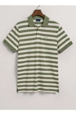 GANT Regular Fit Poloshirt Grün, Gestreift