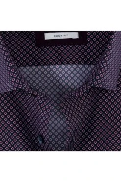 OLYMP Level Five Body Fit Hemd Rot/blau, Gemustert -Bekleidung Rabatt Serie 2098 24 86 3 800 1200x1200