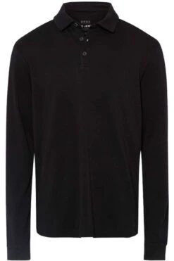 Brax Modern Fit Poloshirt Schwarz, Einfarbig