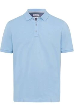 Brax Hi-FLEX Modern Fit Poloshirt Hellblau, Einfarbig