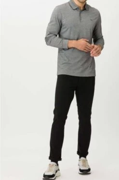 Brax Modern Fit Longsleeve Poloshirt Schwarz, Einfarbig -Bekleidung Rabatt Serie 214797 70430200 02 8 800 1200x1200