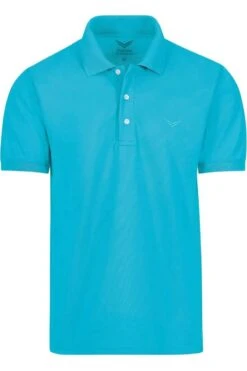 TRIGEMA Comfort Fit Poloshirt Türkis, Einfarbig
