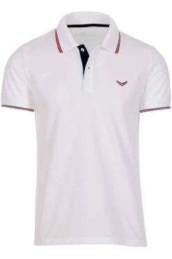 TRIGEMA Slim Fit Poloshirt Weiss, Einfarbig